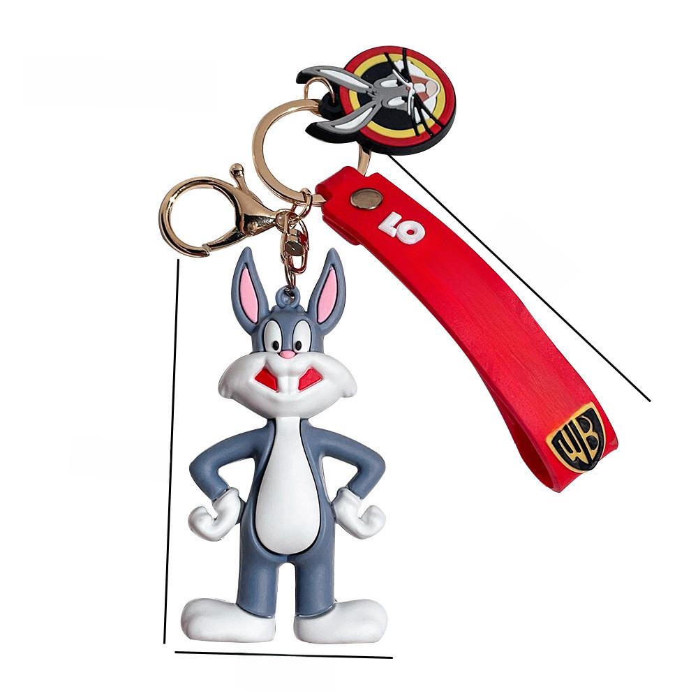 Adorable Bugs Bunny Keychain Cute Daffy Duck Accessory For Backpack And Keys
