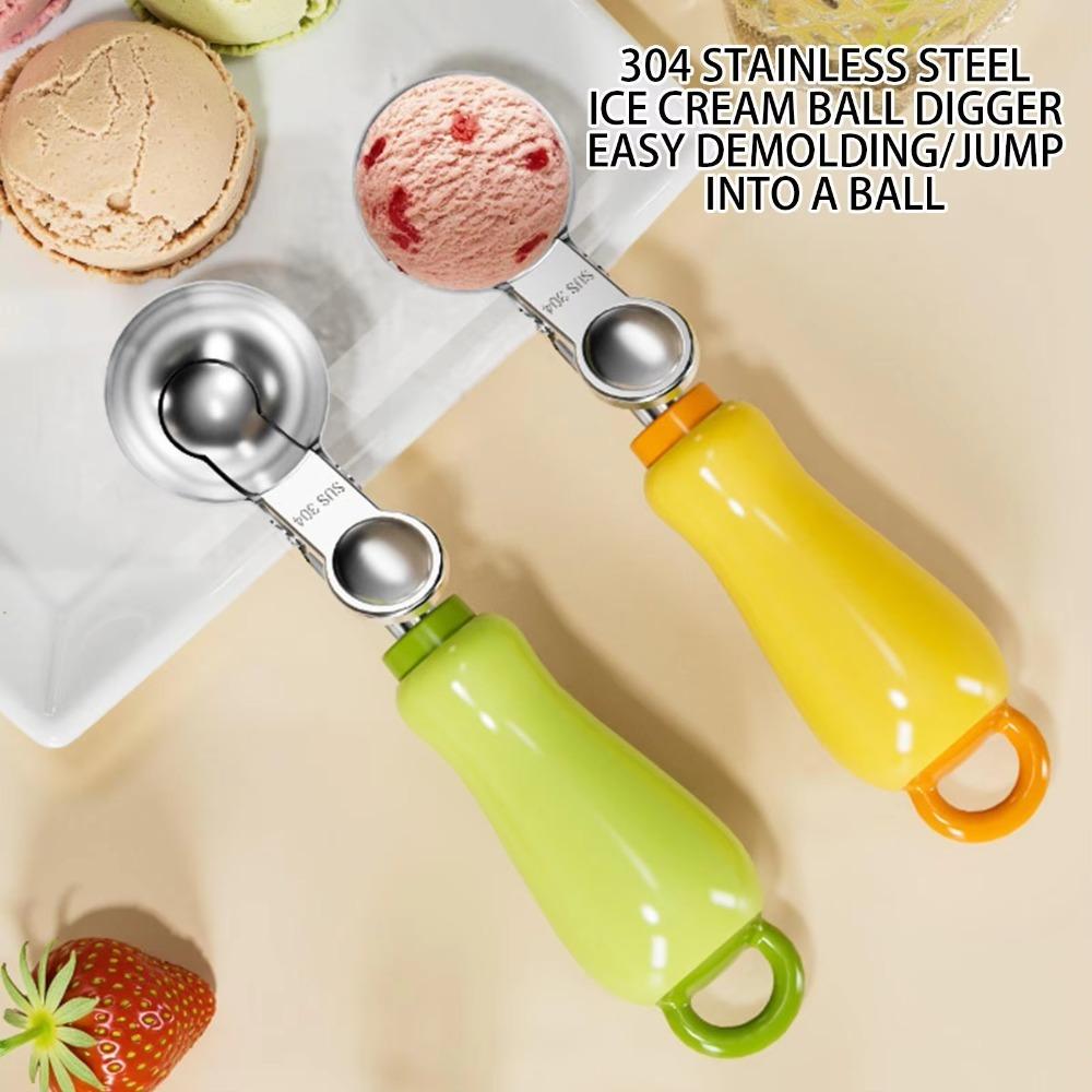 Hangable Ice Cream Scoop Stainless Steel Melon Fruit Ball Scooper Fruit Baller  Ice Cream Dispenser