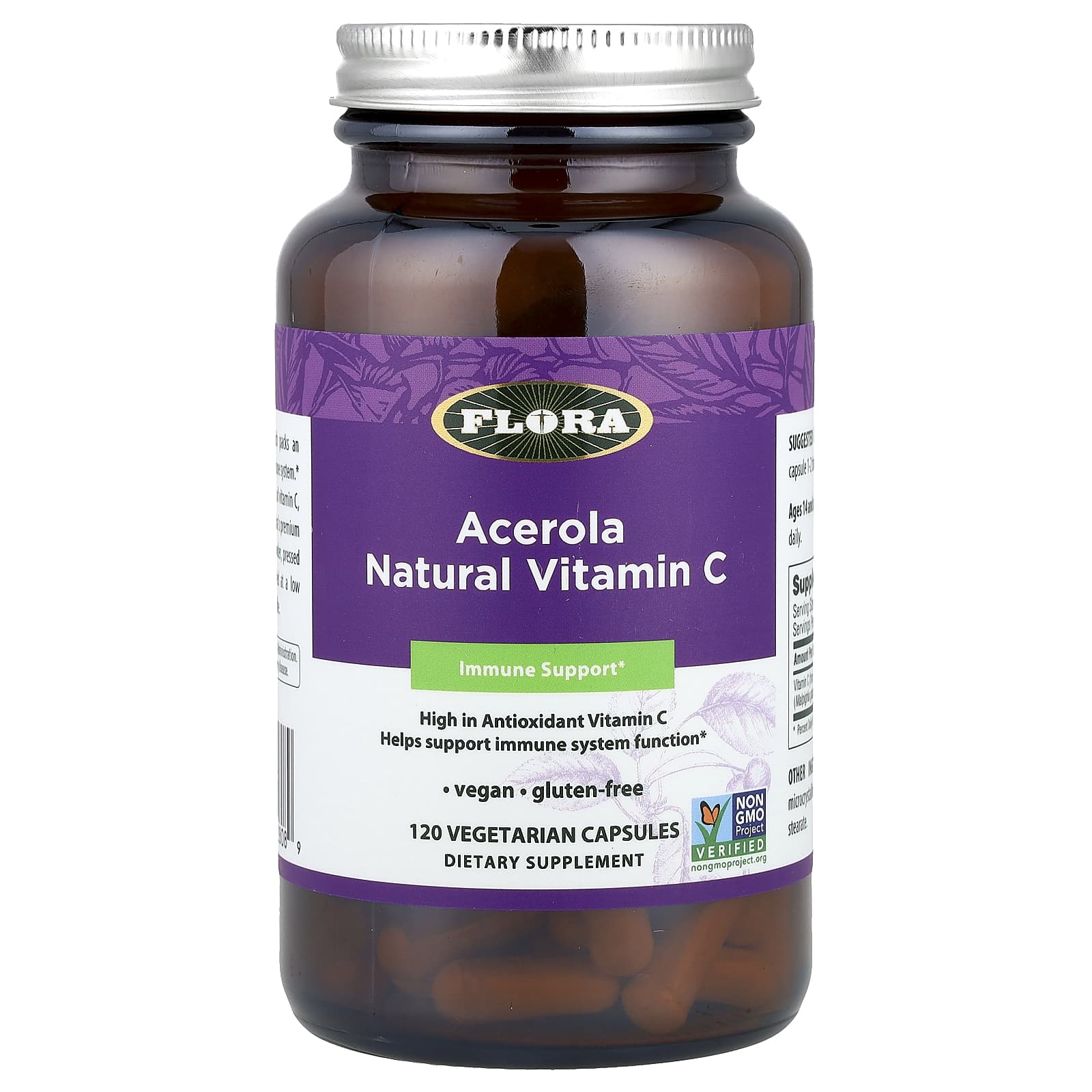 

Acerola Natural Vitamin C, Veggie Capsules 120