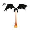 Dragon Bookshelf Decor Fire-breathing Figurine, Durable PLA Flying Book Stopper, 3D Printed Statue Print Fantasy Ornament for Home Office Library Cool