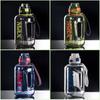 Men and Women Sports Portable Tons Barrels Students Large Capacity Fitness Cup with Straw Explosion-Proof Kettle with Bouncing Lid