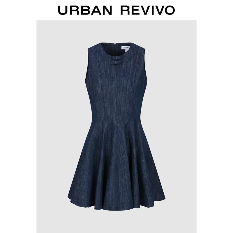 UR2026 Women's Casual 3D Bow Denim Mini Dress