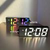 Cross-border LED Mirror Alarm Clock with USB Battery, Voice-Controlled, Dual-Purpose for Students