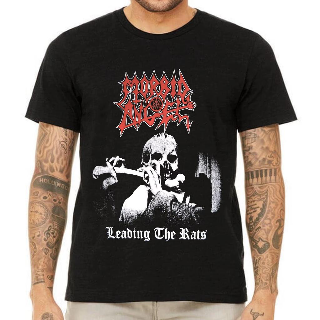 2025 Neu MORBID ANGEL - Leading The Rats Bedrucktes T-Shirt aus reiner Baumwolle, Modisches Herren- und Damen-T-Shirt