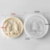 3D Nativity Scene Mold, Round Silicone Jesus Birth Candle Mould, Resin Fondant Gypsum Plaster Wax Soap Chocolate Crafting DIY
