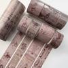 4 Rolls Per Box Retro Tape Scrapbook Map Decoration Hand Account Collage DIY Album Decoration Student Stationery Gift Tape