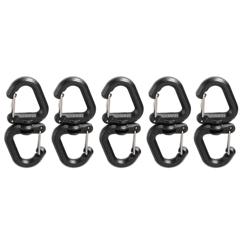 

360 Degree Rotation Carabiner Keychain Carabiner Hook Multifunctional S Shape Carabiner Clip Keychain Belt Key Holder S