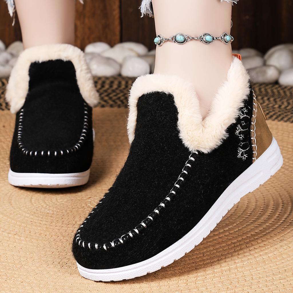 Winter Outdoor Women's Shoes Hiking Shoes Non-Slip Wear-Resistant Lazy Warm Casual Shoes