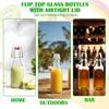 Swing Top Glass Bottles 8.5oz,Flip Top Glass Bottle with Airtight Lid for Fermentation,Mead,Coquito,Vinegar,Beer,Kefir,Juice,Oil