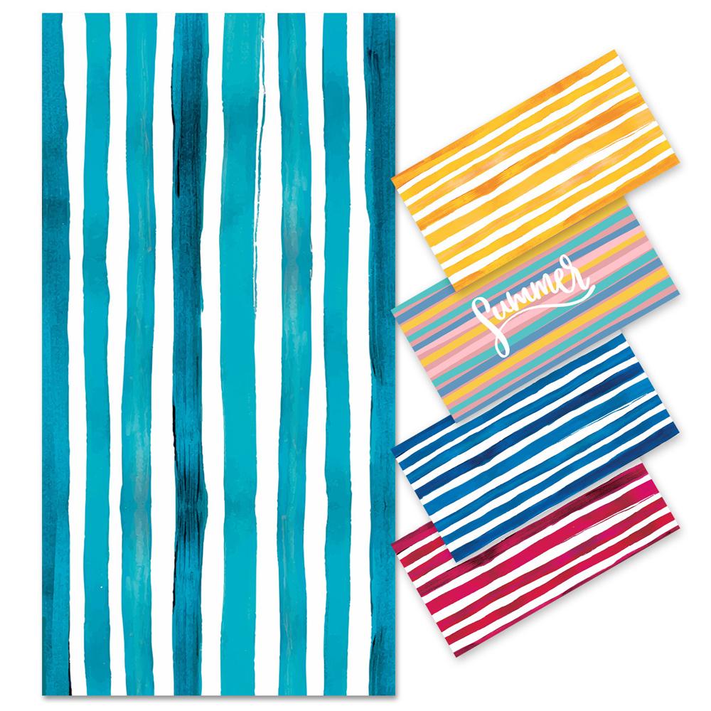 Summer Striped Beach Towel Microfiber Absorbent Soft Bath Shower Towels Quick-drying for Adults Bathroom Spa Swim 80x160cm