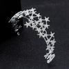 Strass-Stern-Haarreif Haarreif Diadem Krone Braut Hochzeits-Haarschmuck