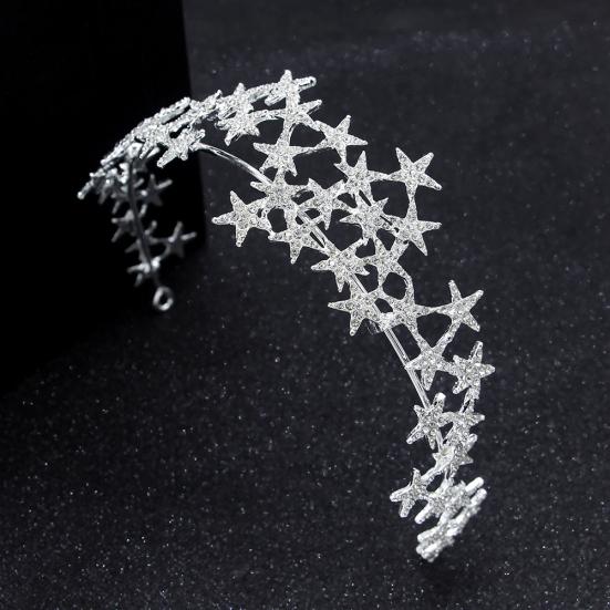 Strass-Stern-Haarreif Haarreif Diadem Krone Braut Hochzeits-Haarschmuck