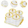 Dried Fruit Tray with Lid Sealed Sugar Jars Snack Candy Plates Wedding Nuts for Party