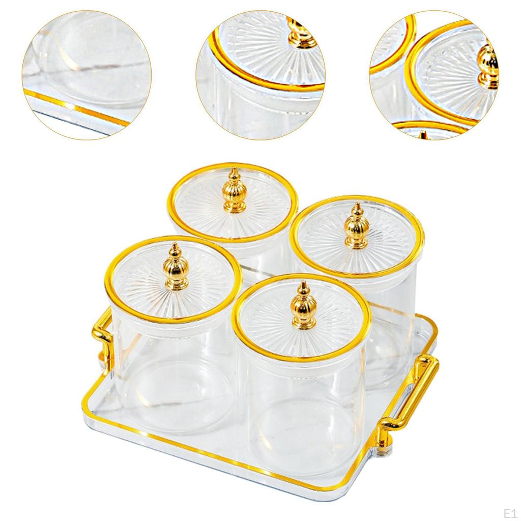 Dried Fruit Tray with Lid Sealed Sugar Jars Snack Candy Plates Wedding Nuts for Party