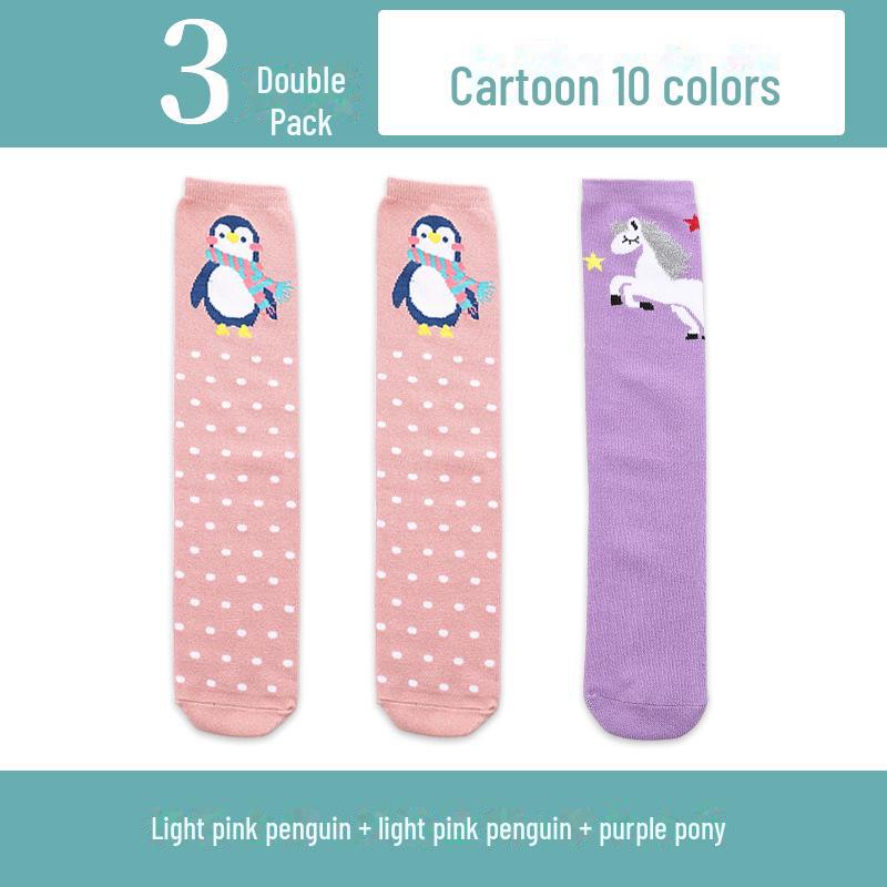 Kinder Cartoon Mittelrohrsocken: Leichte Frühling/Herbst Kniestrümpfe für Mädchen