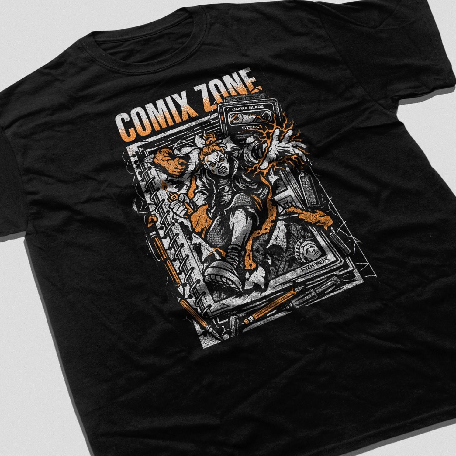 Comix Zone Sega Игровой 80-е 90-е Ностальгия Подарок Футболка Мужская Женская Футболки Топ S
