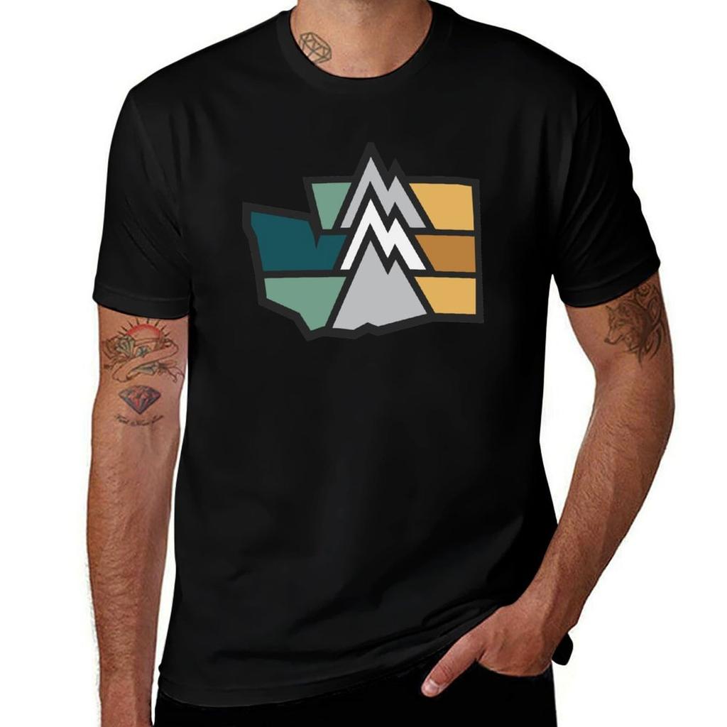 Washington Mountains Tshirt Fashion Casual Short Sleeve Tshirt