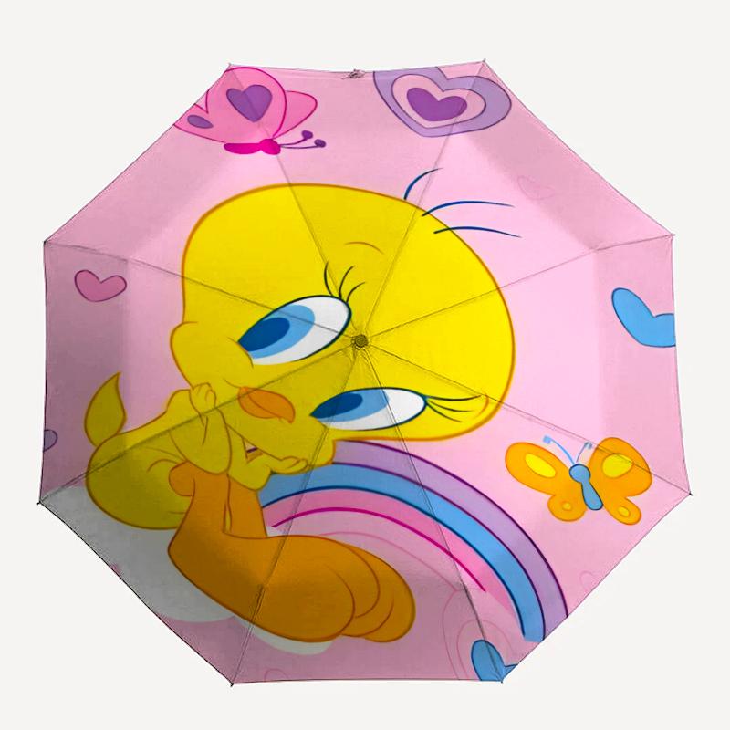 1pc Tweety1 Umbrella, Sun Protection, And UV Shielding. It Has Eight Sturdy Ribs for Outdoor Use And Perfect Gift
