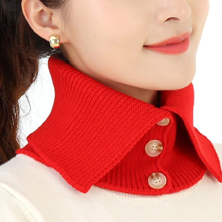 Warm Scarf Knit Collar Scarf Solid Color Scarf Knitted Elastic False Collar