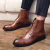 2024 New Men's Classic Retro Style Genuine Leather Super Soft Lightweight Boots British Style Luxury Brand Comfort Driving Boots