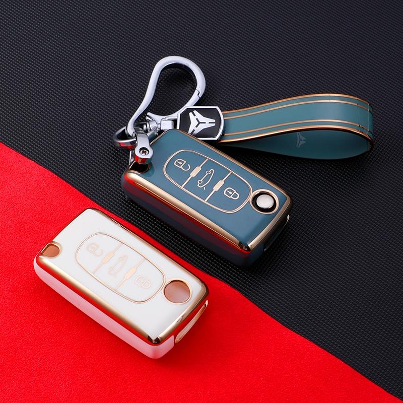 For Peugeot 107 207 307 308 407 607 206 4007 3008 5008 for Citroen C2 C3 C4 C5 C6 C8 2/3 Buttons TPU Car Remote Key Case Cover