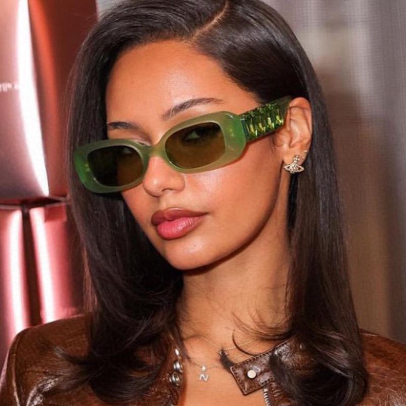 Vintage Retro Style Sunglasses Woman European American Rectanle Shape Sunglass Women Fashion Stylish Female Sun Glass