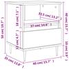 Nightstand Sonoma Oak 40x35x50 cm Particleboard