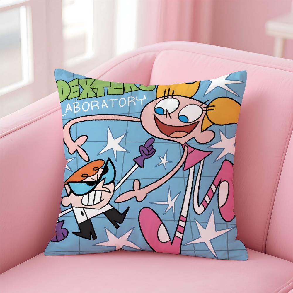 

Classic Funny Cartoon DDexters Laboratory Cushion Cover Pillow Case Soft Skin Friendly Fabric Concealed Zipper 30X30cm