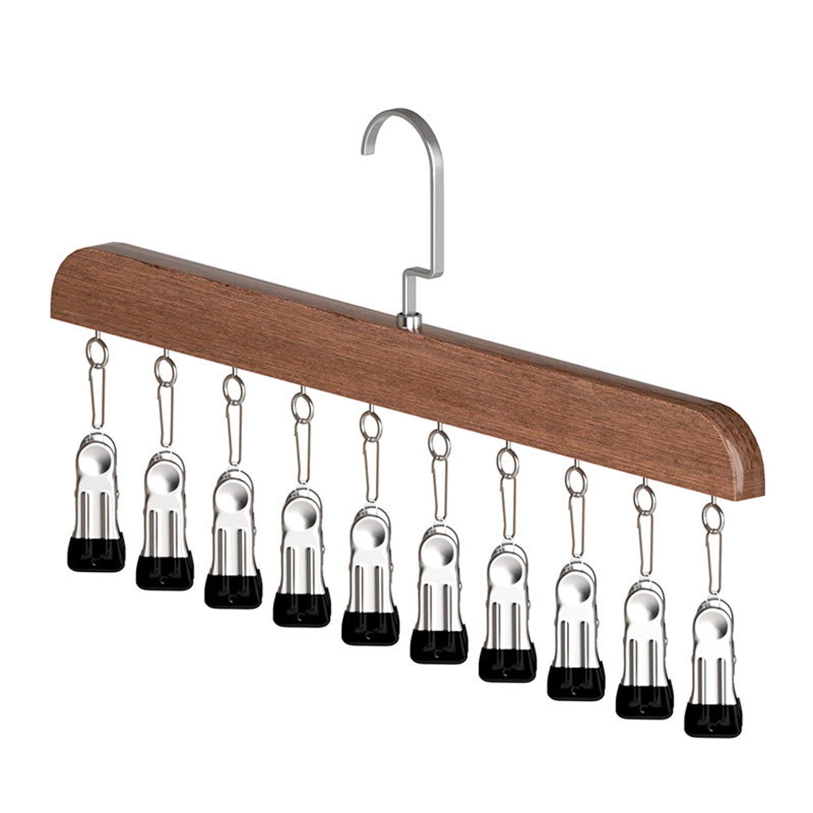 

Wooden Hat Display Rack For Bedroom Organization Versatile Multi-Clips Protecting & Organize Hats/Accessories. Entryway Storage As Shown