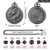 Extra-Large Retro Dragon Fire Pocket Watch Case with DND RPG Dice for Board Games