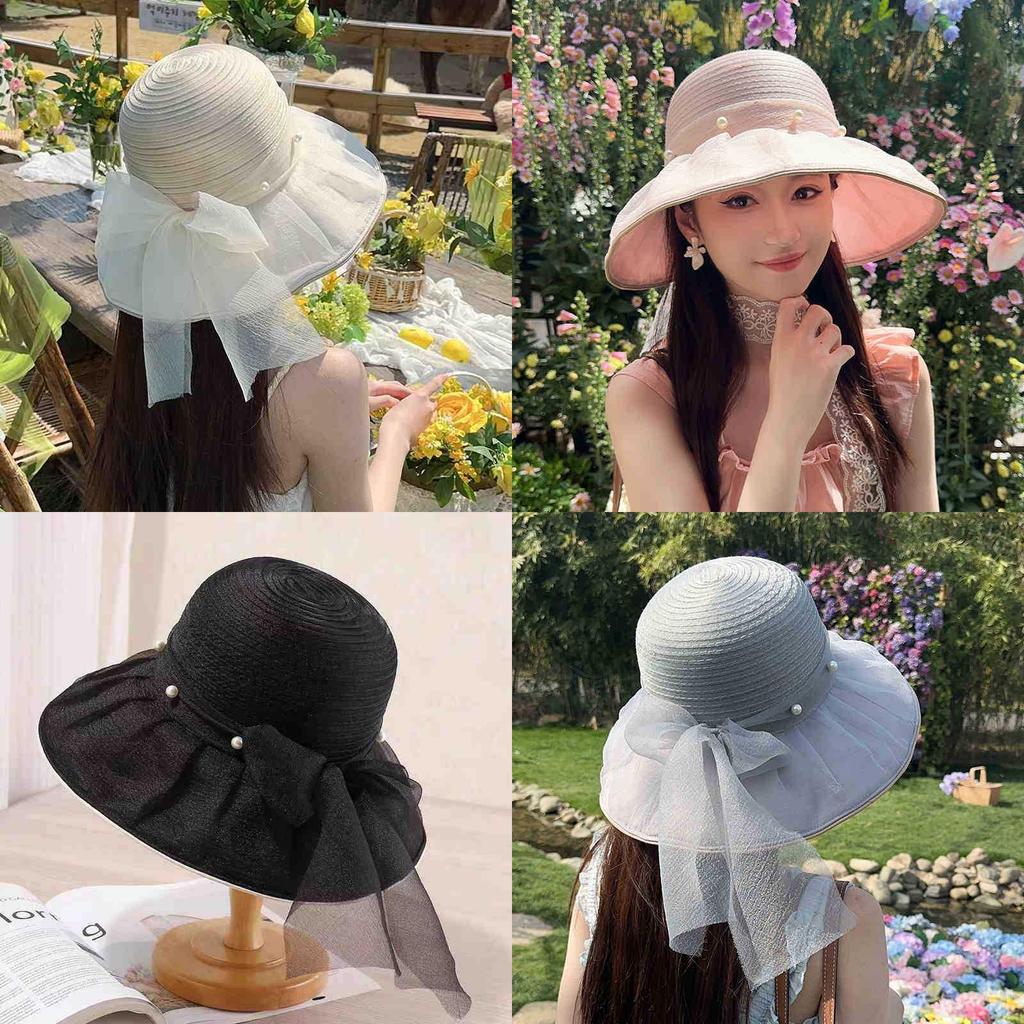 Sun Protection Cap For Women With Large Brim Summer Sunhat Breathable Polyester Casual Style