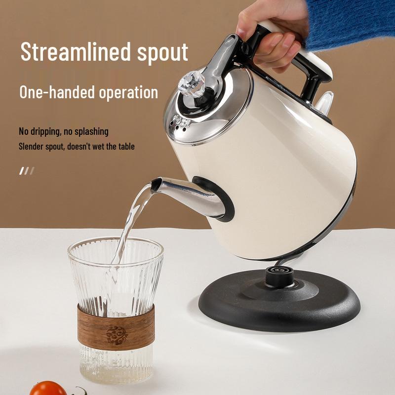 Haushalt Wasserkocher mit großem Fassungsvermögen, langem Ausguss und automatischer Abschaltung, Verbrühschutzdesign für schnelles heißes Wasser