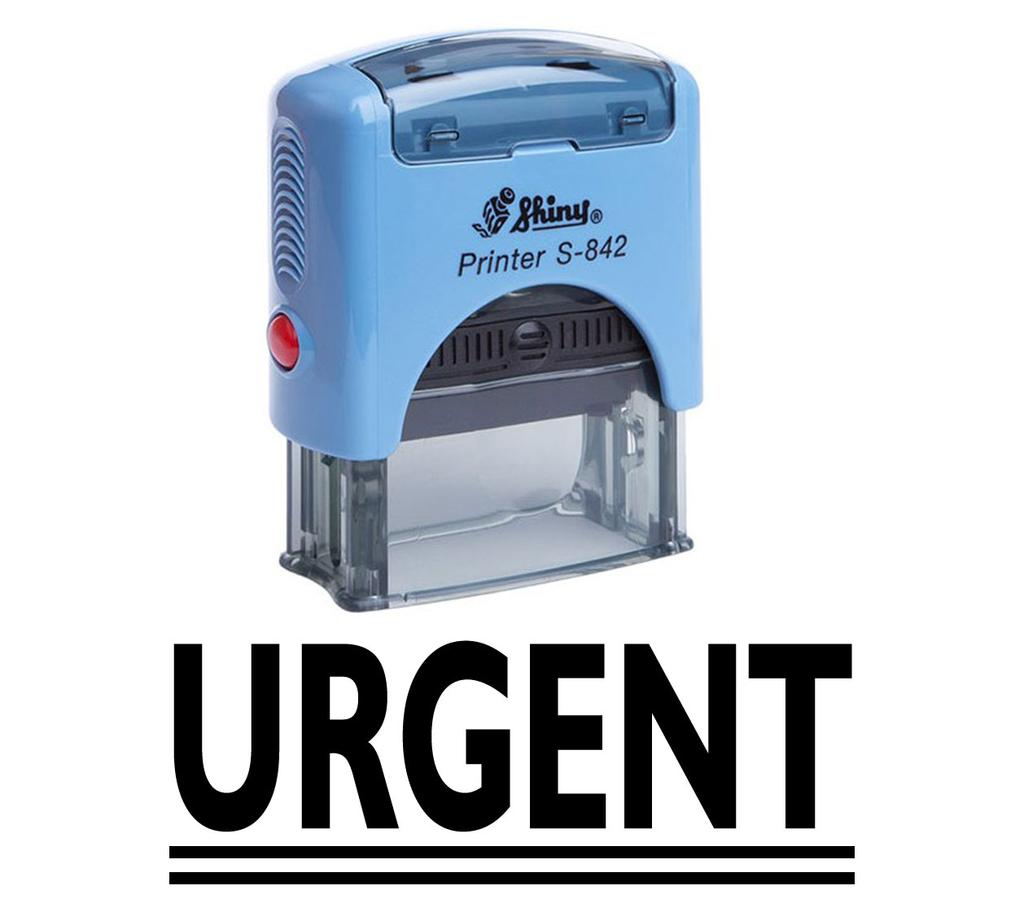 URGENT Self Inking Rubber Stamp Custom Shiny Office Stationary Stamp