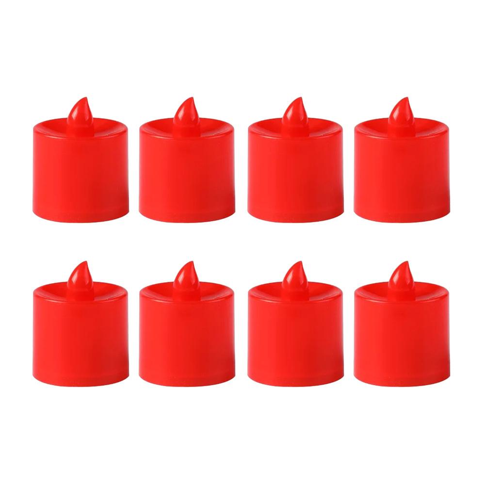 24Pcs Red LED Candles Flameless Electronic Tea Lights for Wedding Party Decoration Romantic Lights Home Decor