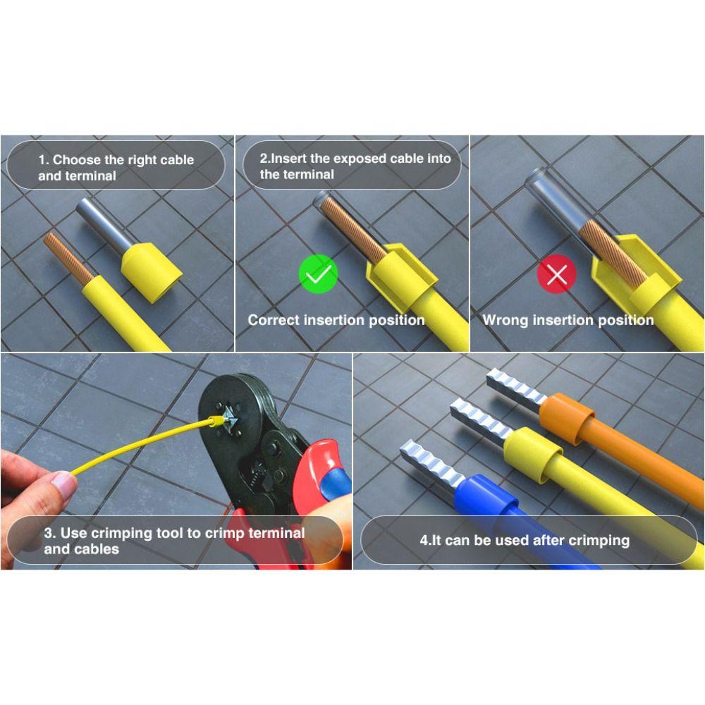 Carbon Steel Electrical Crimp Terminals Male Female Wire Connector Insulating Sleeve Termin Spade Connectors