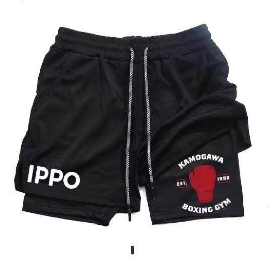 Anime IPPO Muay Thai Kick Boxing UFC MMA Mieszane sztuki walki Szorty Anime Mężczyźni Kobiety Unisex Podwójna warstwa Szybkie suszenie Oddychające Sport Siłownia Fitness Trening