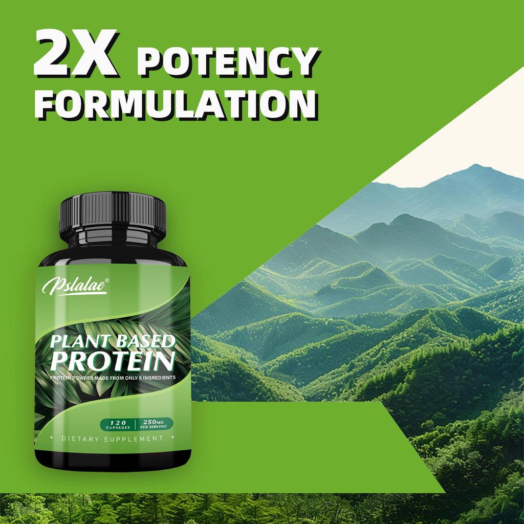 Plant protein capsules, aid digestion, 3080 mg, antioxidant, vitamins, suitable for both men and women.