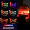 7 Farben leuchtende LED-Blinkbrillen Acryl-Licht Neonlicht Partybrillen Cyberpunk Futuristisch Für Club-Dekorationen