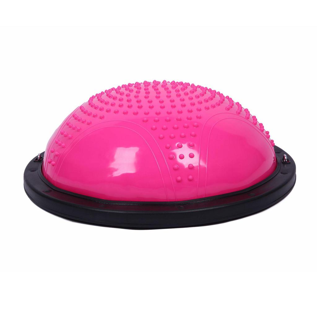 Yoga Semi-Circular Balance Ball: Thickened, Explosion-Proof Pilates Fitness Ball with Striped Wave Design.