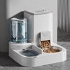 Automatic Pet Feeder & Water Dispenser: Dual Cat/Dog Bowls, Cervical Spine Protect, All-in-One Pet Supplies.