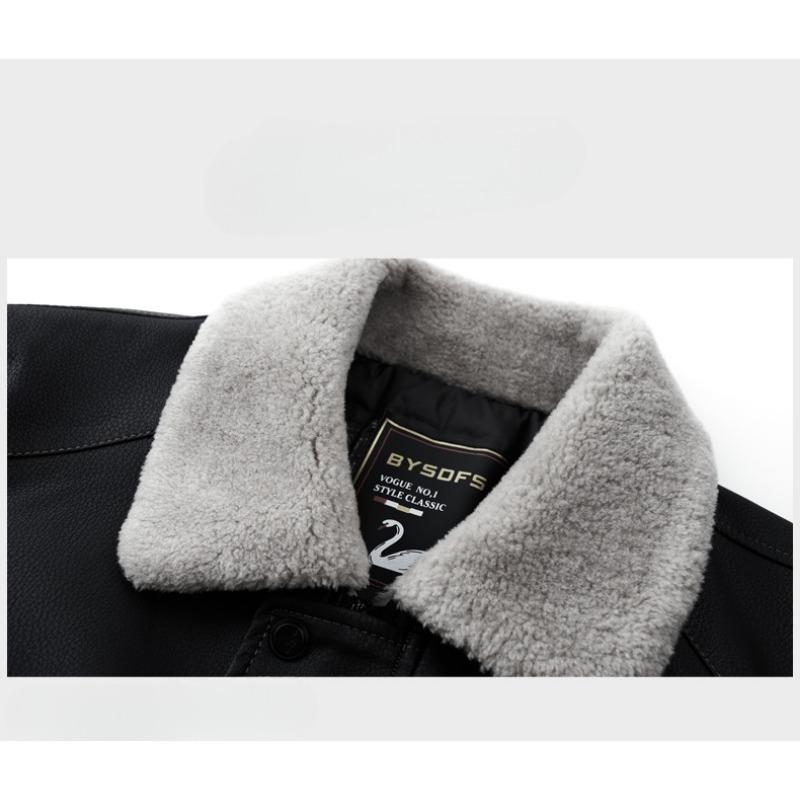 Пуховик из натуральной кожи — фото 6