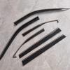 22 Highlander Crown Land Cruiser Car Window Rain Deflector Set, 6-Piece Stainless Steel Trim