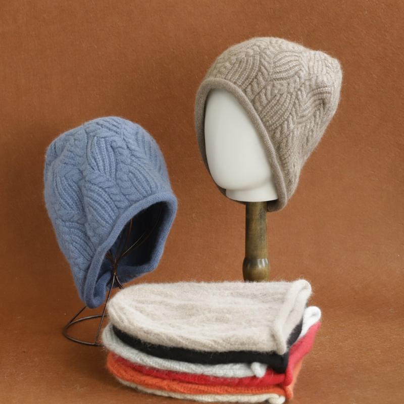 Women's Y2K Warm Autumn Winter Wool Hat Fashion Vintage Rabbit Fur Hat for Students Daily Commuting Use