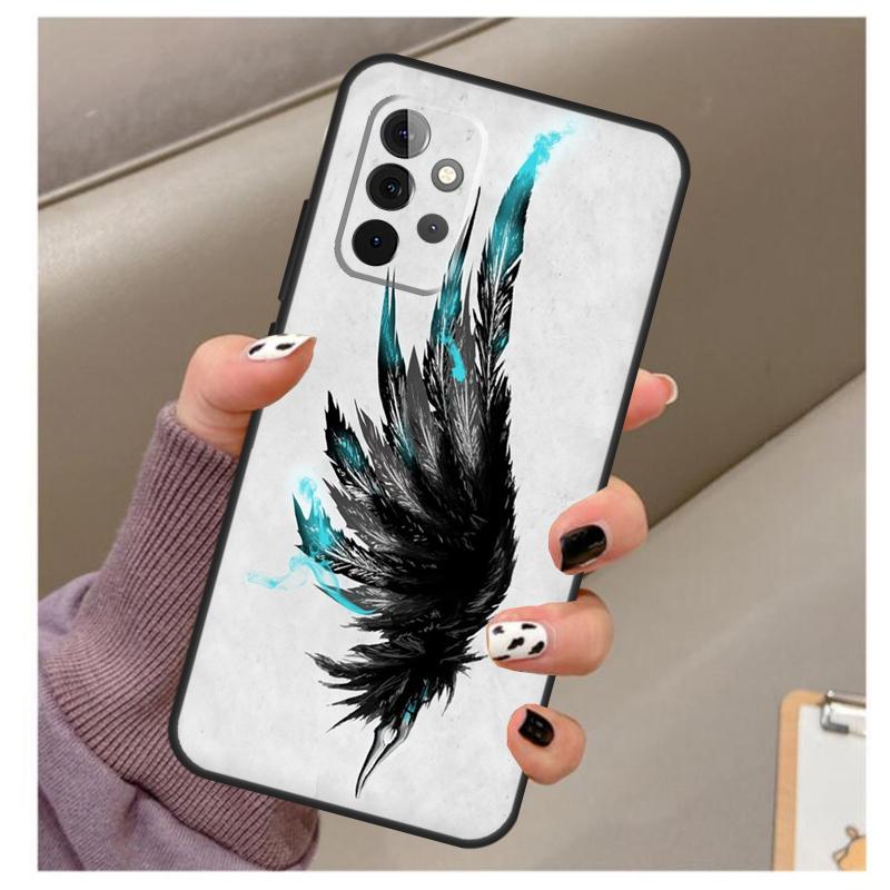 Fantasy Angel Girl Wings Case For Samsung Galaxy A33 A13 A53 A34 A54 A14 A15 A16 A26 A36 A56 A12 A32 A52 A06 A35 A55