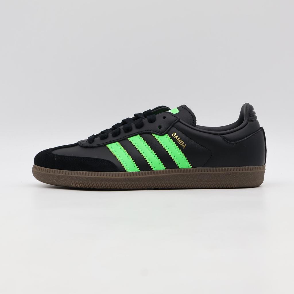 JR0911 adidas Originals Samba OG Core Black Screaming Green Gum (Men's)