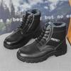 Nuevas botas de invierno de cuero genuino para hombres, botines cálidos de piel Natural, calzado de trabajo para hombres, botas de nieve impermeables