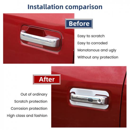 For 2015-18 2019 2020 FORD F150 Crew Cab Door Handle BOWL COVERS OXFORD WHITE US