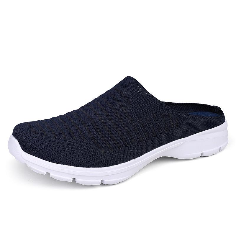Fashion Unisex Shoes Summer Baotou Half Slippers Mesh Breathable Casual Sneakers for Men Women Light Walking Flats Couple Sport Slippers