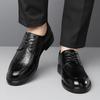 Fashion Classic Style Men's  Business Office Shoes  Genuine Leather Oxford Lace-Up Black Brown Dress Wedding Formal Shoe for Men New
