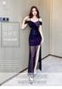 Waist Pure Desire Low-cut Skirt Slim Sexy Dress Long Dress Night Show Slim Temperament Nightclub Women's Clothing